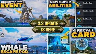 3.3 Update Is Here | All New Features | Extra Recall Cards | New Abilities | PUBGM