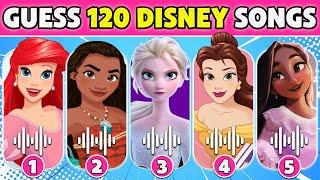 Guess Who's SINGING By The Top Best 120 DISNEY SONGS | DISNEY SONGS Trivia | Elsa, Ariel | NT Quiz