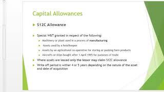 Study Unit 3   Capital Allowances and Recoupments