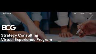 Strategy Consulting virtual program BCG theforage