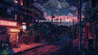 A peaceful rainy night 90s calm your anxiety, relaxing musiclofi hip hop mix