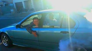 BMW e36 325i spinning burnout and pull take off