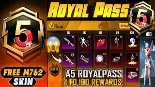 A5 Royal Pass 1 To 100 3D Leaks Is Here | Get M762 Skin | Upgradbale Melee Skin | 3 Mythics | PUBGM