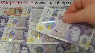 £20 Polymer Bank Note Security Features - How To Spot A Fake Polymer £20