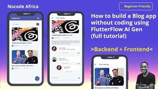 How to build a Blog app without coding using Flutterflow AI Gen with Reply comments functionality