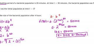 MATH 115: Finding initial value for an exponential function