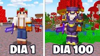 100 DIAS RECRIANDO O BIOMA DE COGUMELO DO MINECRAFT