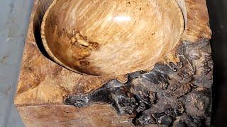 **WOW**  Feathery Redwood Burl Bowl & STICKERSWAP #tanyabecherwoodturning #woodturning #redwoodburl