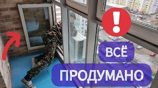 С умом и заботой! Видео про утепление фасадного остекления и установку кондиционера на балконе...