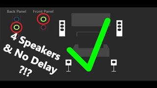 How to Have 4 Speakers Plugged in Front And Back Panel With No Delay (2 In Front 2 In Back)