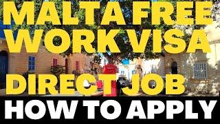 Free Malta Work Visa | How To Get Free Work Permit | How To Apply Job In Malta