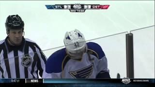 David Backes illegal hit to head match penalty 1 Feb 2013 St. Louis Blues vs Detroit Red Wings