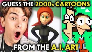 Adults Guess The 2000s Cartoon From A.I Art! | React