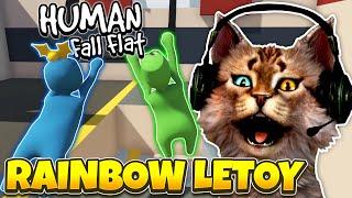 BLUE & GREEN LETOY JADI KULI BANGUNAN ?! Ft. @MisterCemprengGaming - Human Fall Flat Indonesia