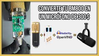 Cómo Hackear el ️ Micrófono Condensador BM-800 + Plugin de I.A OpenVINO de Audacity