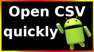 how to open csv file in android phone | redhat dubey | Hindi