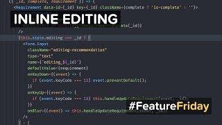 #FeatureFriday: Inline Editing