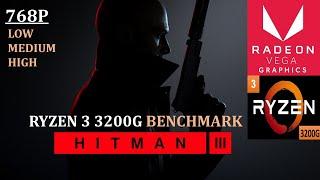 Hitman 3(2021)Benchmark- Ryzen 3 3200G Vega 8 & 16GB RAM