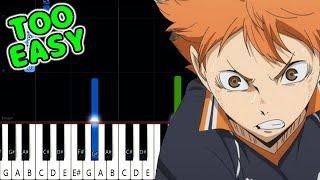 FLY HIGH!! - Haikyuu!! Season 2 OP 2 - EASY Piano Tutorial [animelovemen]