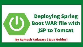 Deploying Spring Boot WAR file with JSP to Tomcat