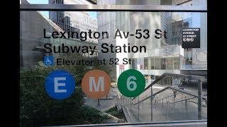 Lexington Avenue / 53rd Street Subway Station E M 6 Trains Manhattan New York City