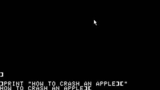 How to crash apple][