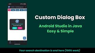 How to create a Custom Dialog box in Android Studio in Java 2024  ||  Learn with Debasish