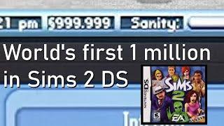 [WORLD FIRST] 1 Million Simoleons in Sims 2 DS