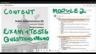 Public Administration N5 Module 2 Organizing