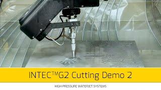 Techni Waterjet® Intec™G2 cutting demo | Glass, aluminium, stone, stainless steel, rubber, laminated