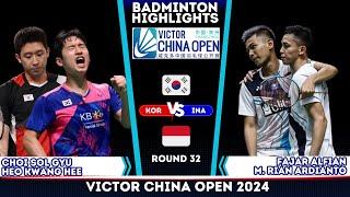  VISUAL SCORE | Choi/Heo (KOR) vs Fajar/Rian (INA) | China Open 2024 Badminton