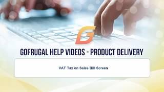 VAT Tax In Sales Bill Entry (UAE)