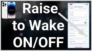 How To Turn On Or Off Raise To Wake On iPhone