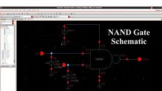 Cadence Virtuoso:: Design of NAND Gate Schematic  || Part-1.