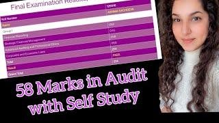 How I scored 58 marks in CA Final Audit with self study?