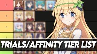 WHO SHOULD YOU TRIAL FIRST??? AFFINITY AND TRIAL TIER LIST FOR KONOSUBA FANTASTIC DAYS