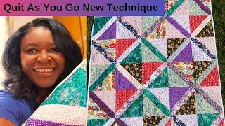 Make a quilt as you go FAT QUARTERS  NEW  techniques faster quilts Pattern #quilting #quiltblocks
