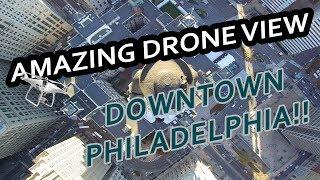 Center City Philadelphia - Aerial view! Beautiful City Hall Building.