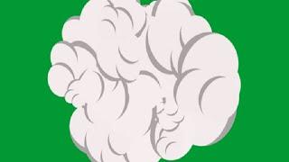 Cartoon Smoke Cloud Effect - Green Screen Overlay Animation