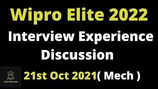 Wipro Interview Experience 21st oct 2021 | wipro elite nlth hr+tr interview question | Mechanical