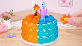 Elemental Jelly Cake  So Hot Miniature Pop It Cartoon Cake Decorating | 1000+ Miniature Cake