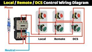 Local, Remote and DCS Start Stop Connection of DOL Starter @TheElectricalGuy