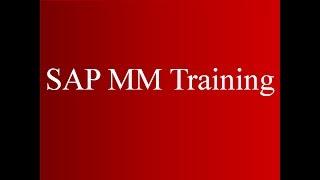 SAP ECC MM Training - Master Data (Video 3) | SAP MM Material Management