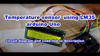 Digital Temperature Measurement using LM35 | LM 35 temperature sensor | LM35 Arduino Uno with LCD