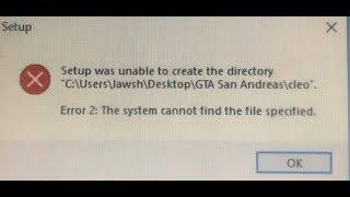 Fix! Setup was unable to create the directory Error: 2 Windows 10