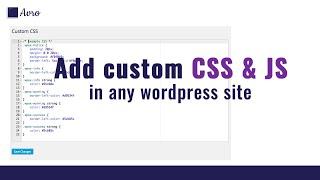 Add custom CSS and JS to any wordpress site