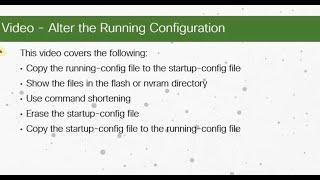 Alter the Running Configuration optimized || running config || Erase and Copy startup config