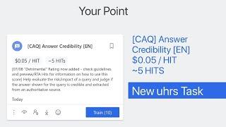 [CAQ] Answer Credibility [EN] 0.05$ Uhrs Task Live training on clickworker on your point.