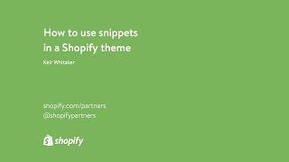 Liquid Tricks: How to use snippets in a Shopify theme