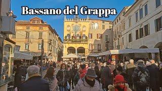 Bassano Del Grappa Veneto Italy - 4K Virtual Walking Tour around the City